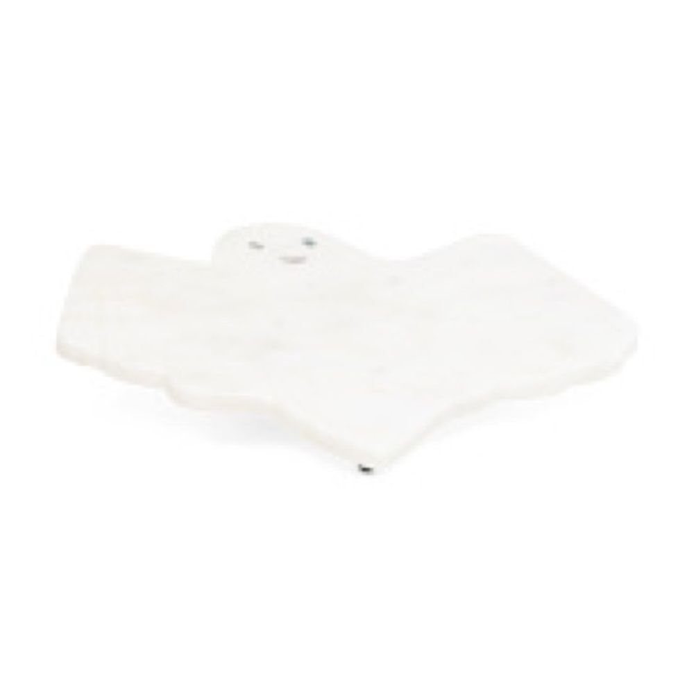 White Ghost-Shaped Marble Tray